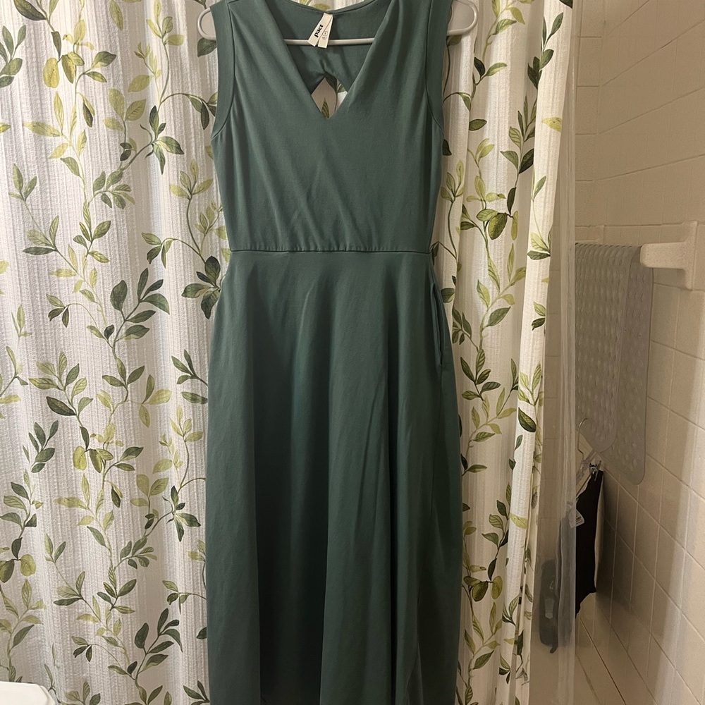 Pact Dark Forest Fit & Flare Midi Dress — Rare, Discontinued — Size S